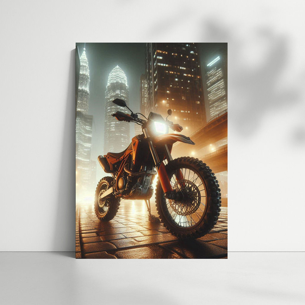 Night Raid: Off-Road Motorcycles in City Streets