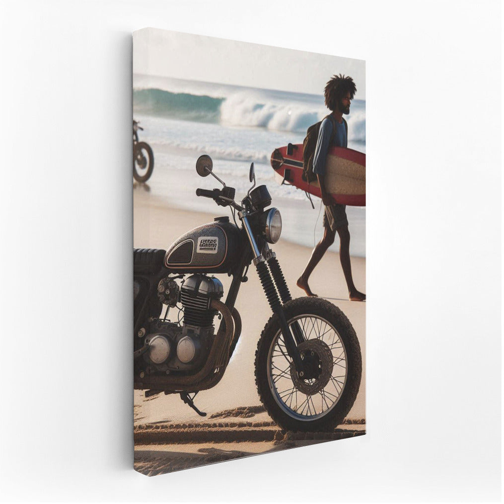Freedom on Wheels: Scrambler on the Beach