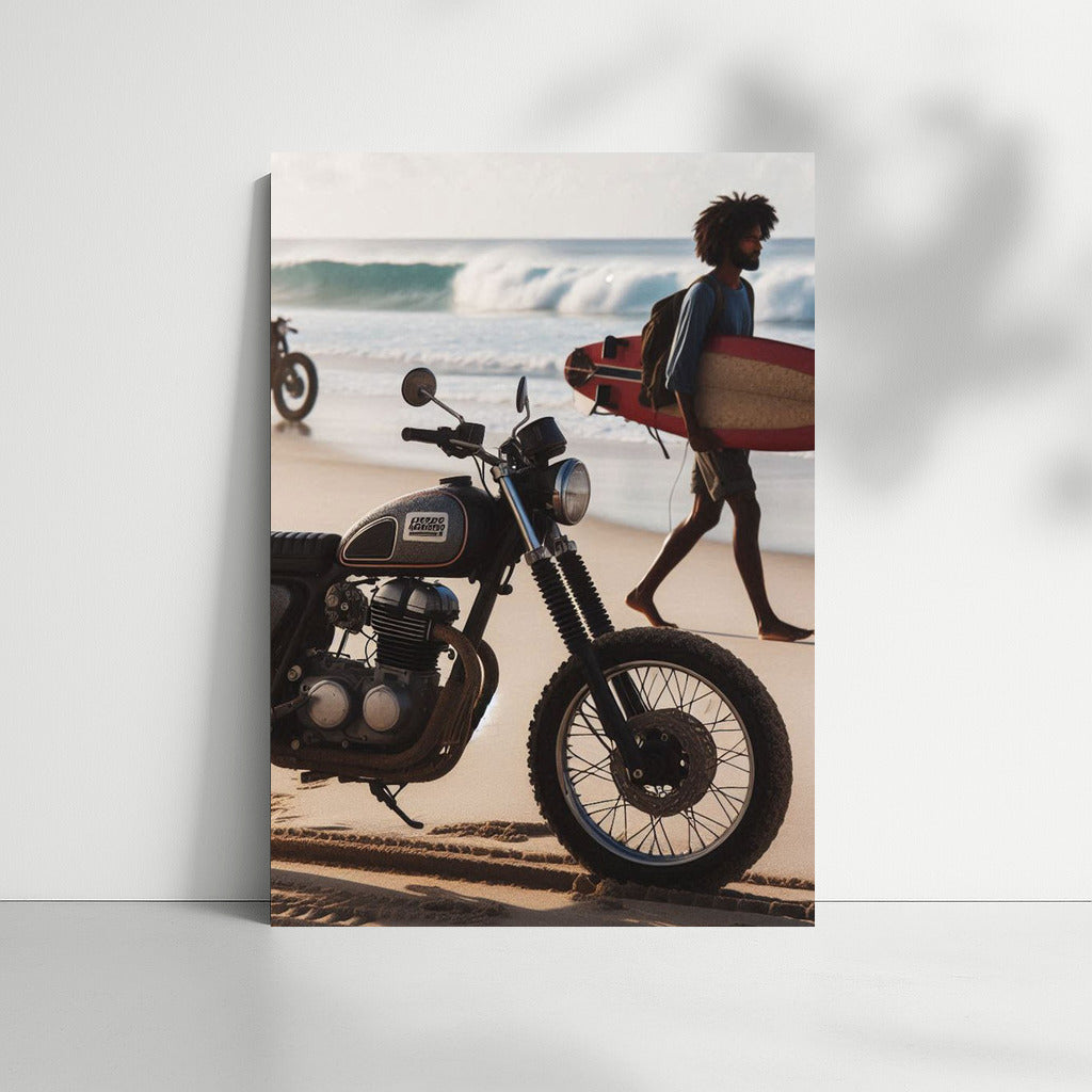 Freedom on Wheels: Scrambler on the Beach