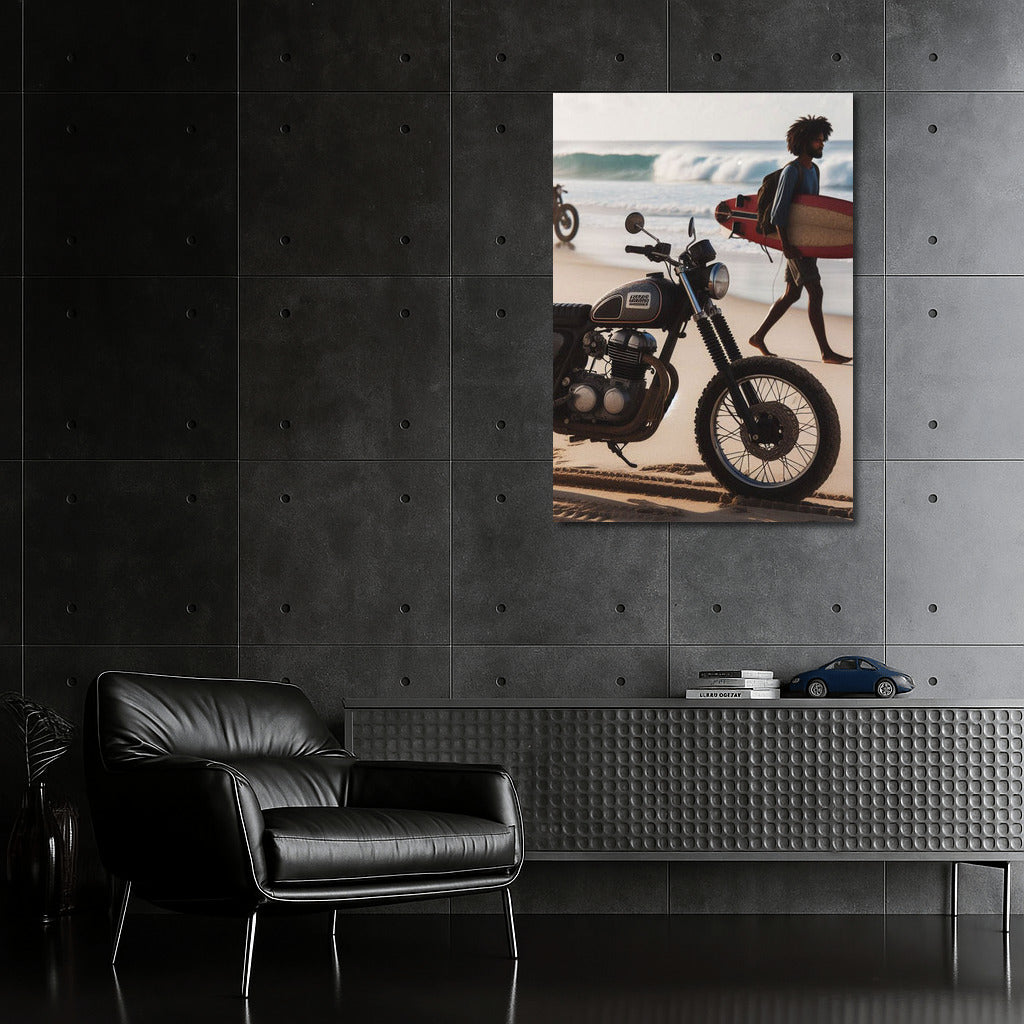 Freedom on Wheels: Scrambler on the Beach