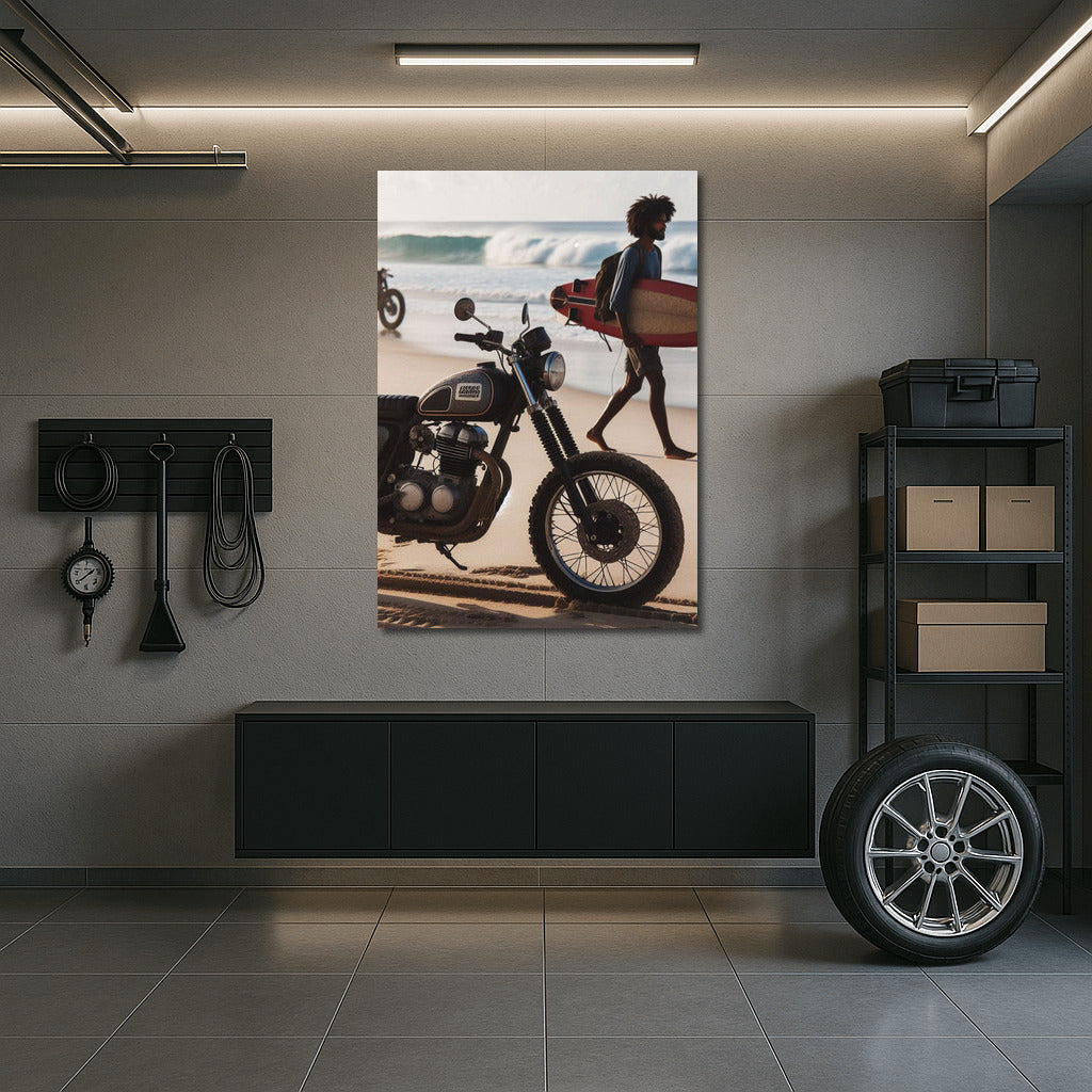 Freedom on Wheels: Scrambler on the Beach