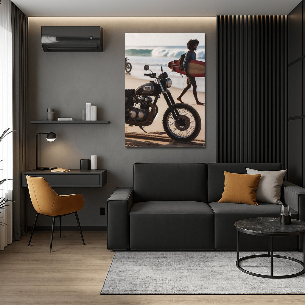 Freedom on Wheels: Scrambler on the Beach