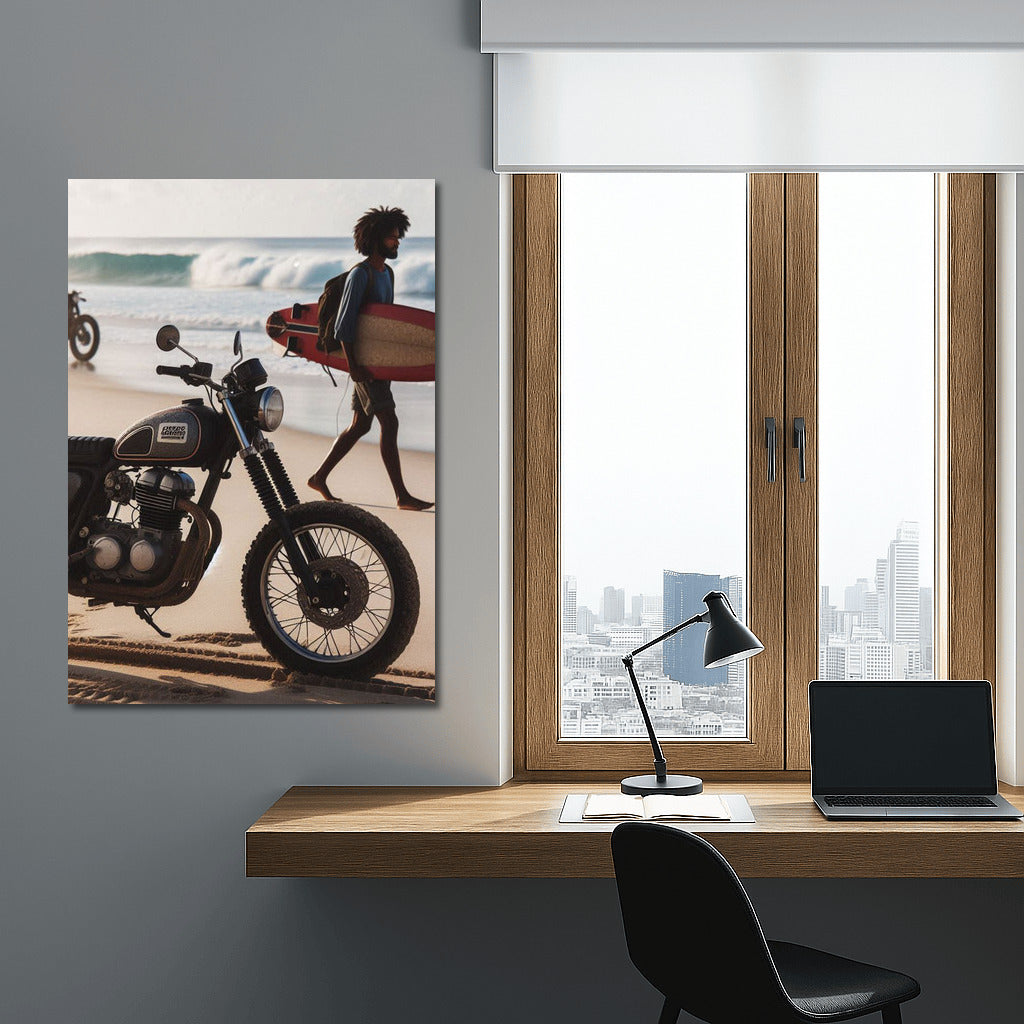 Freedom on Wheels: Scrambler on the Beach