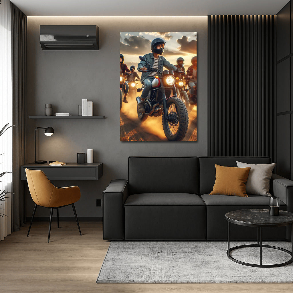 Freedom and Speed: Motorcycle Scramblers in Action