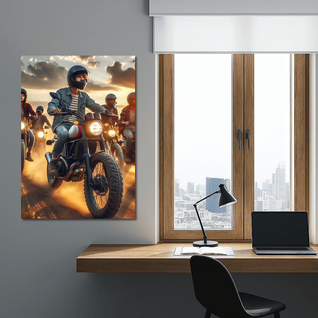 Freedom and Speed: Motorcycle Scramblers in Action