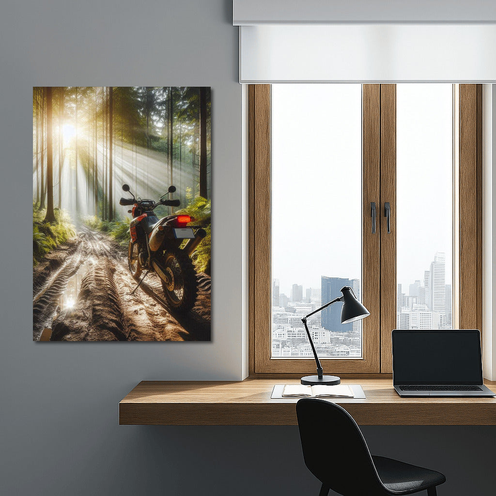 Scrambler on the Forest Trail: Adventure in the Sunshine