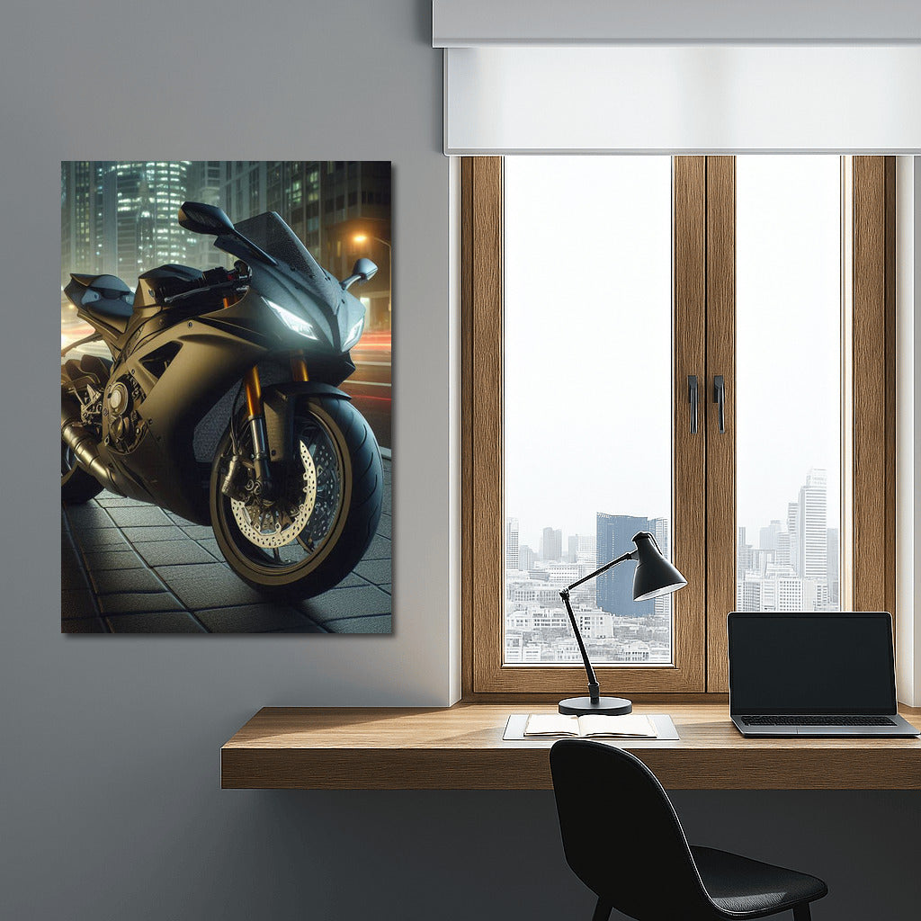 Night Whirlwind: Sport Bike on City Streets