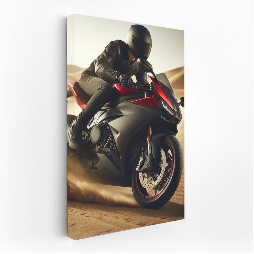 High-Speed Sportbike in the Desert: The Wind of Freedom and Style