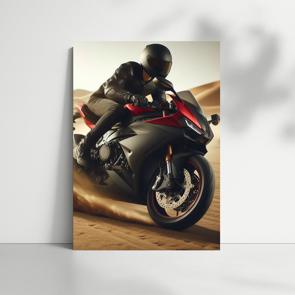 High-Speed Sportbike in the Desert: The Wind of Freedom and Style