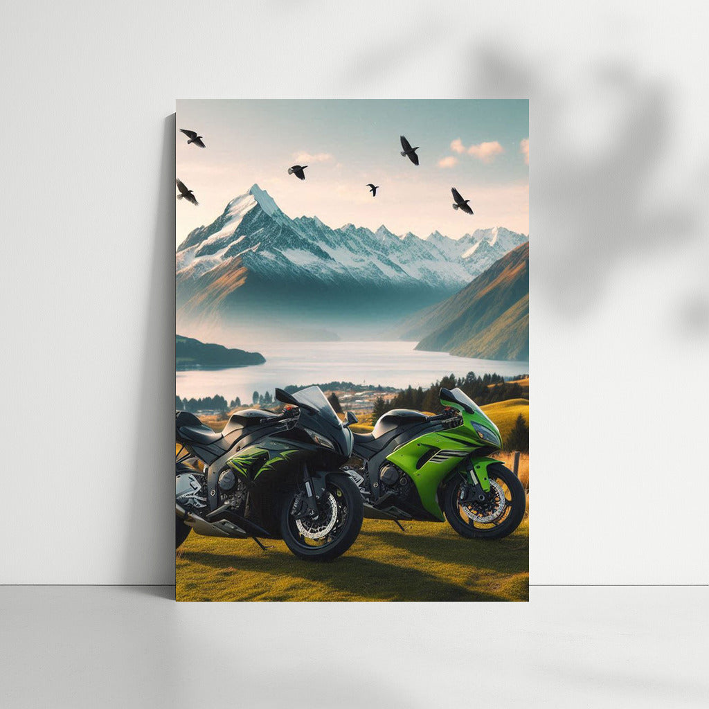 Speed and Freedom: Kawasaki Against the Mountains
