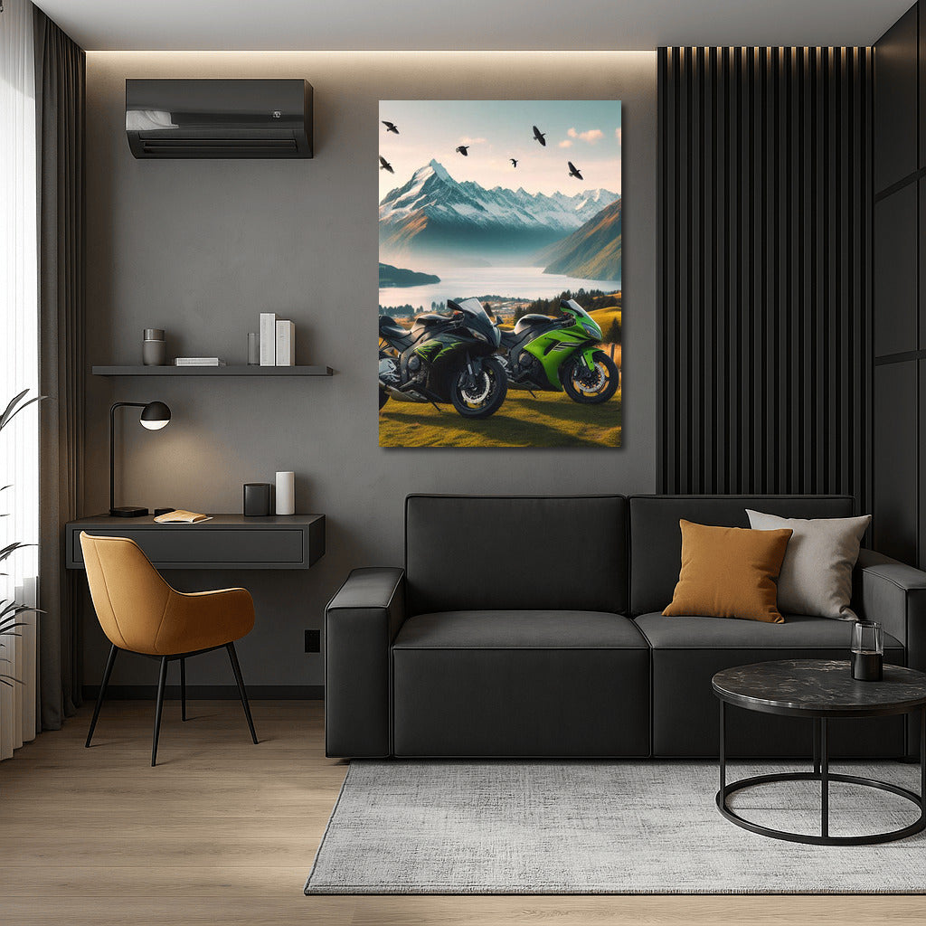 Speed and Freedom: Kawasaki Against the Mountains