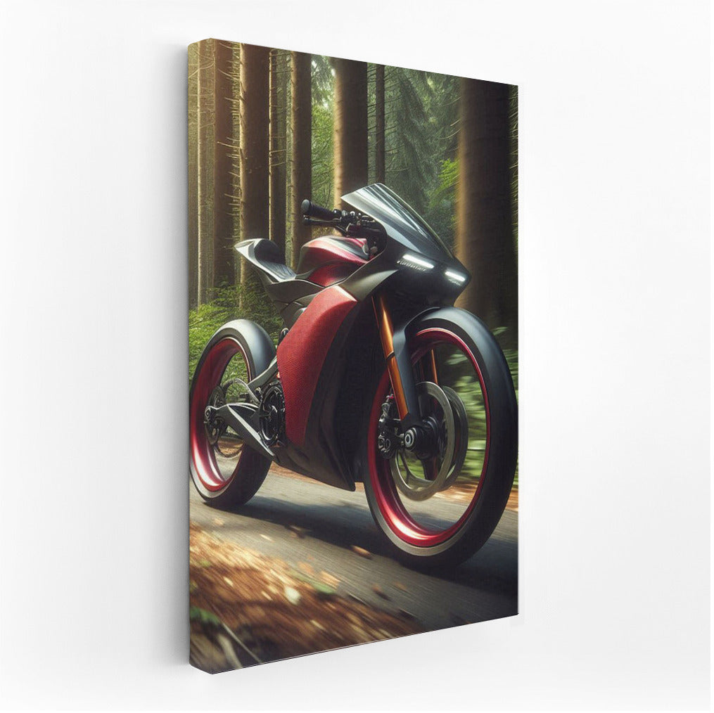 Forest Spurt: Sport Bike on the Trail