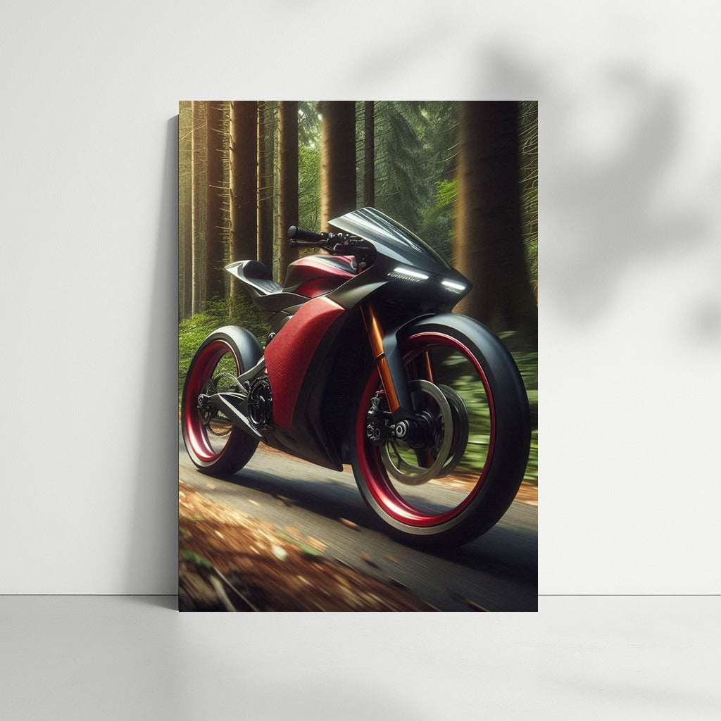 Forest Spurt: Sport Bike on the Trail