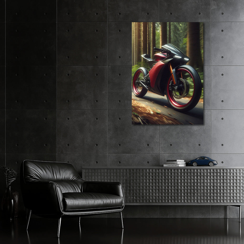 Forest Spurt: Sport Bike on the Trail