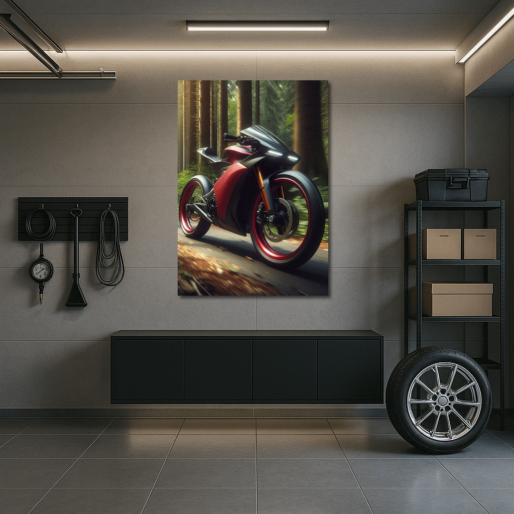 Forest Spurt: Sport Bike on the Trail