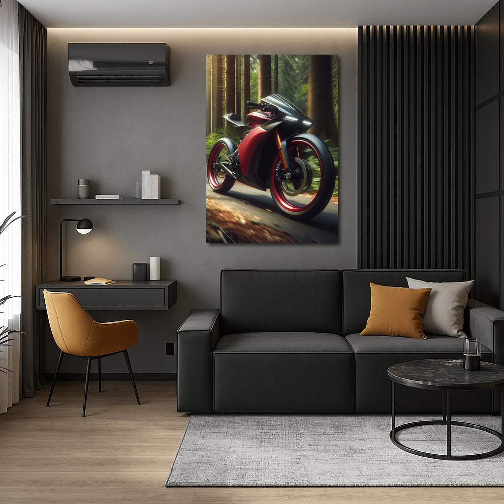 Forest Spurt: Sport Bike on the Trail