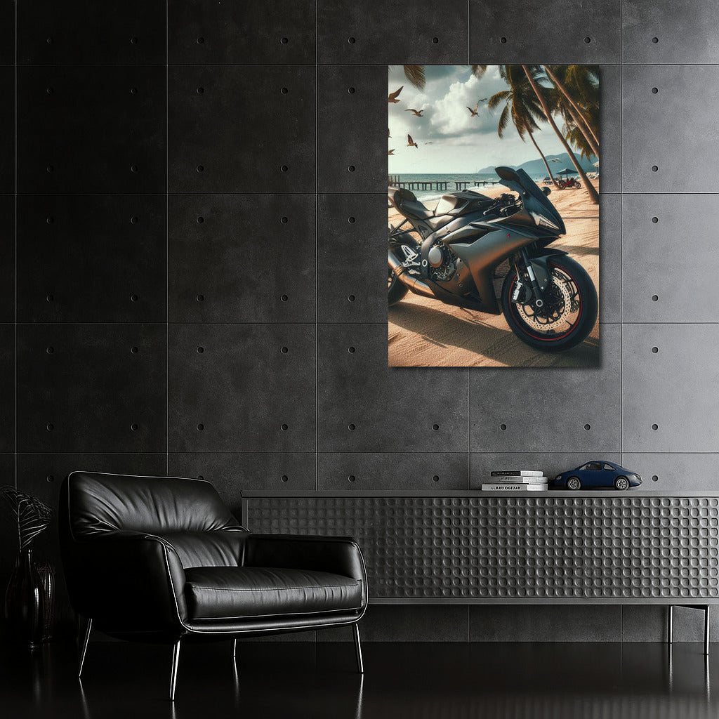 Adrenaline on the Shore: Sportbike on the Beach