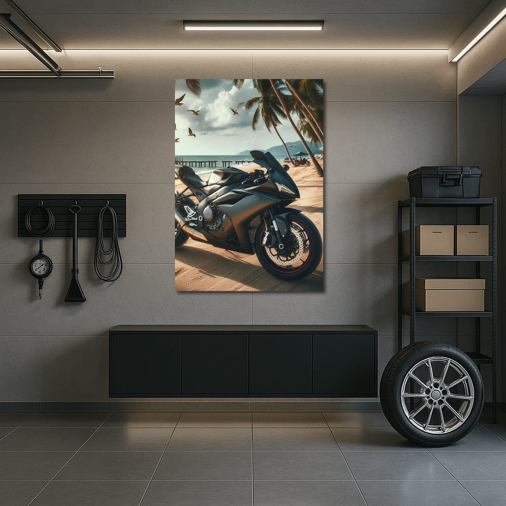 Adrenaline on the Shore: Sportbike on the Beach