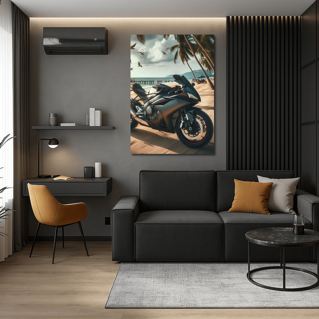 Adrenaline on the Shore: Sportbike on the Beach