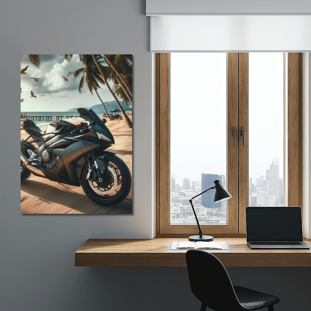 Adrenaline on the Shore: Sportbike on the Beach