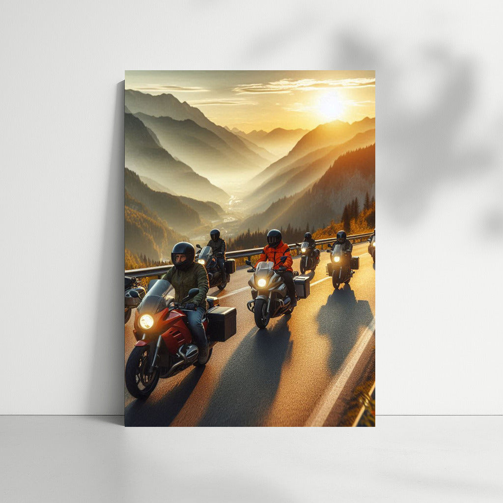 Sunset Trip: Touring Motorcycles on Mountain Trails