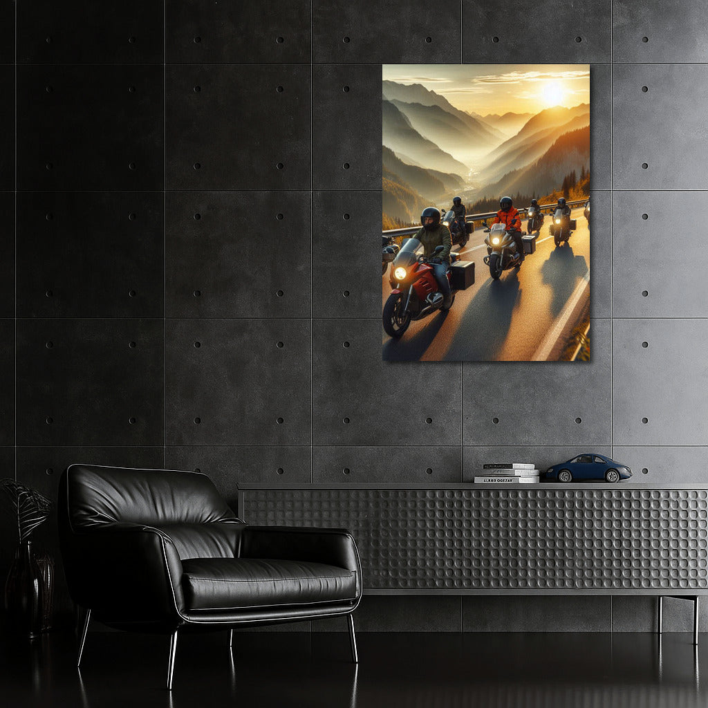 Sunset Trip: Touring Motorcycles on Mountain Trails