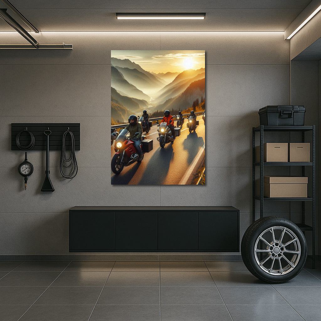 Sunset Trip: Touring Motorcycles on Mountain Trails