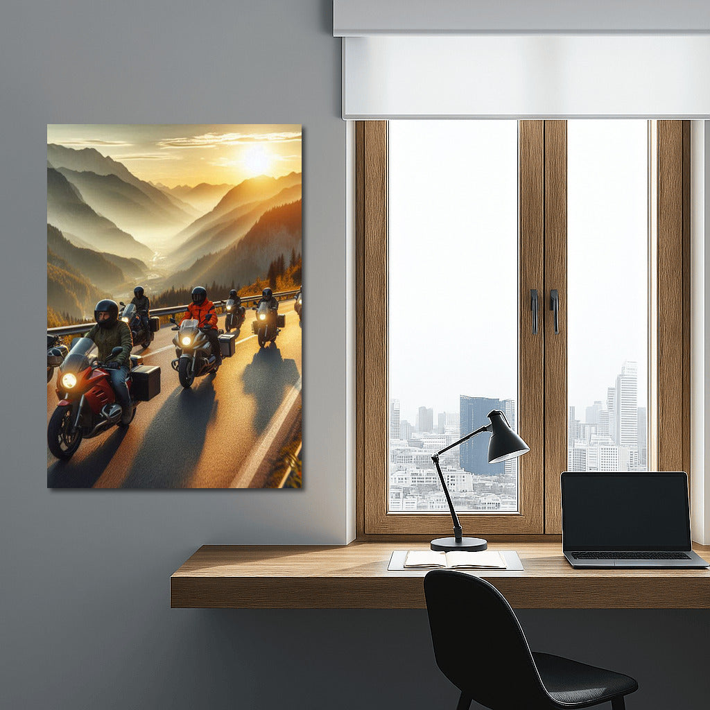 Sunset Trip: Touring Motorcycles on Mountain Trails