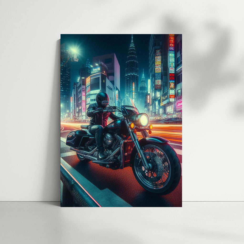 Neon Raider: Night Motorcycle Tour of the City Streets