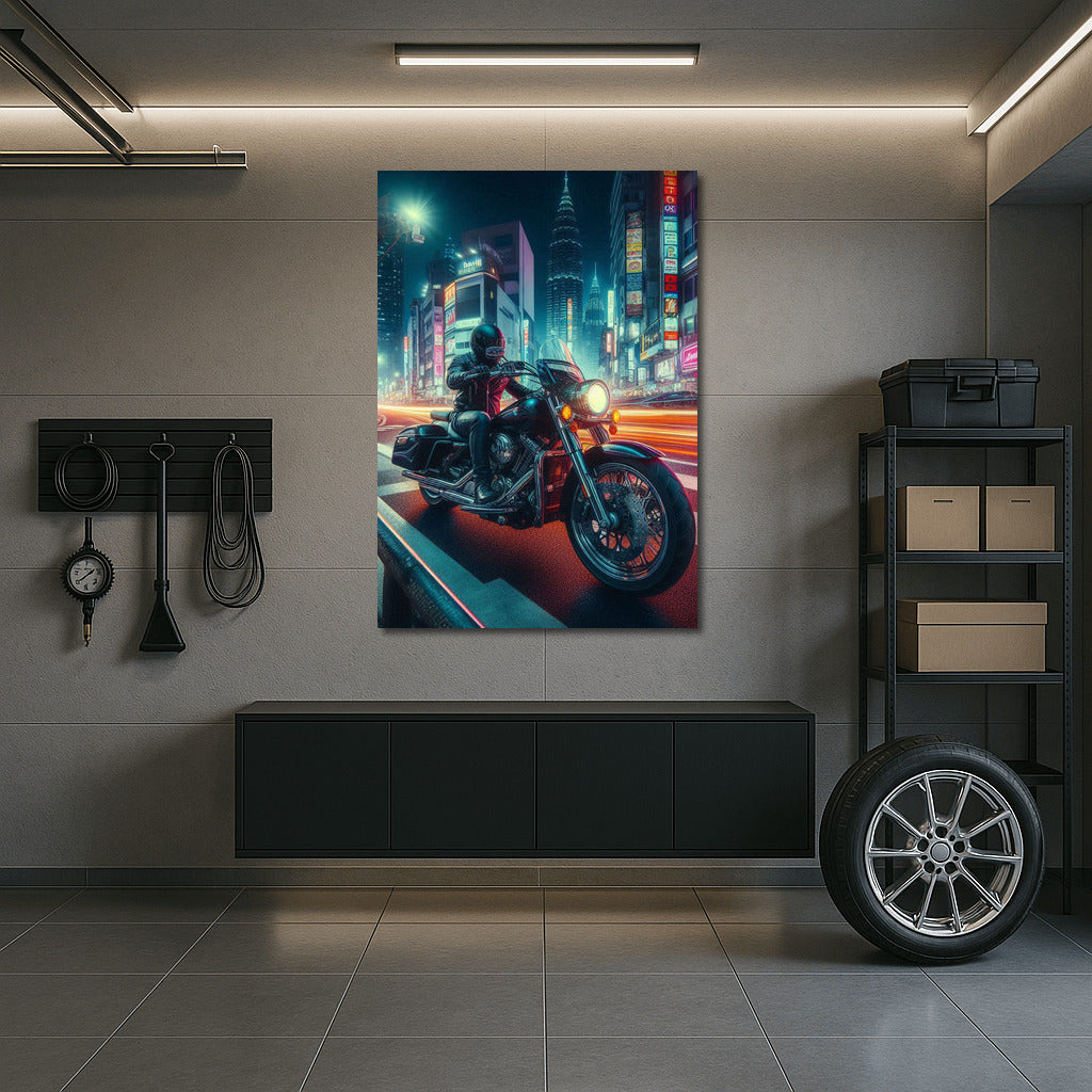 Neon Raider: Night Motorcycle Tour of the City Streets