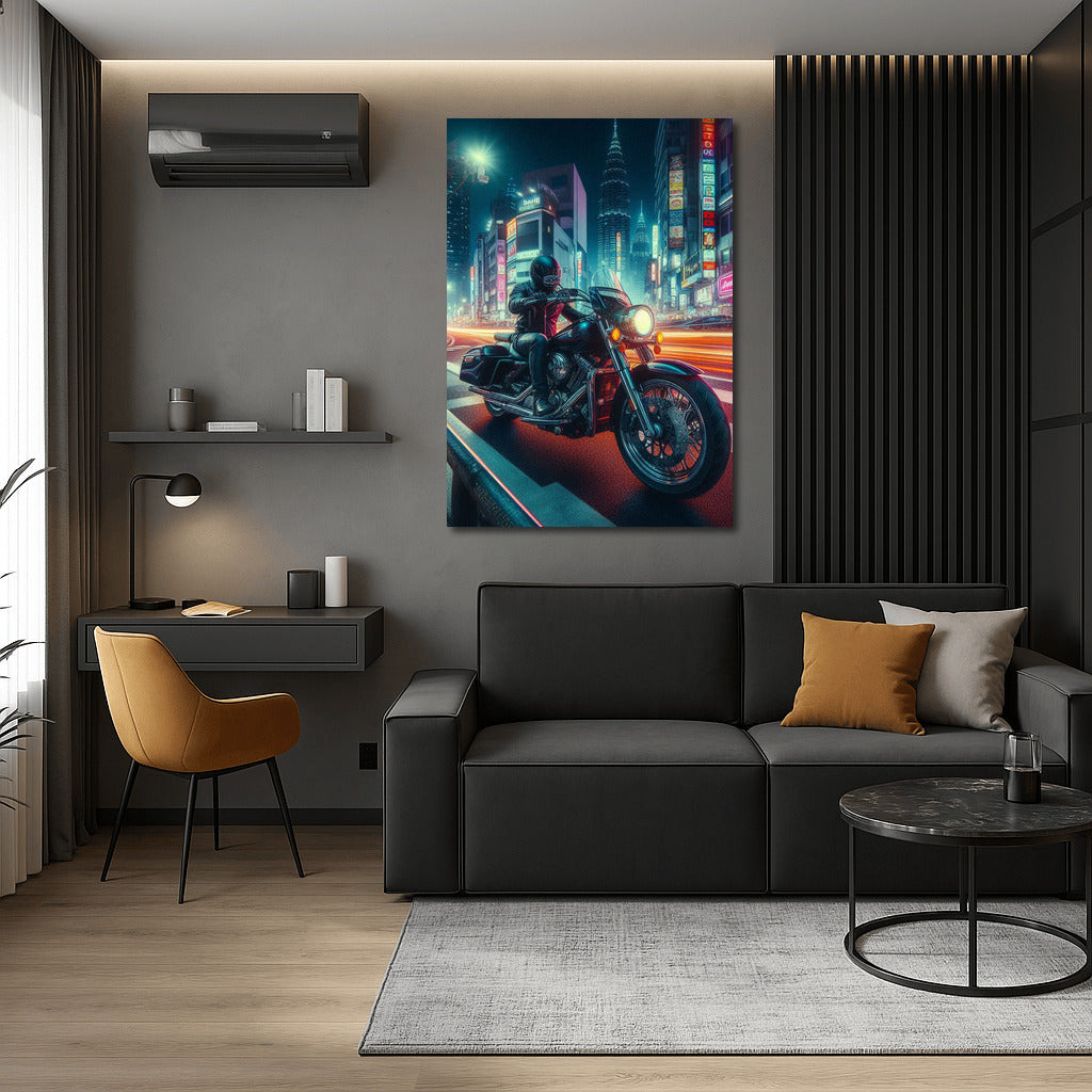 Neon Raider: Night Motorcycle Tour of the City Streets