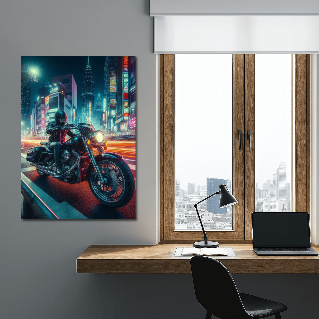 Neon Raider: Night Motorcycle Tour of the City Streets