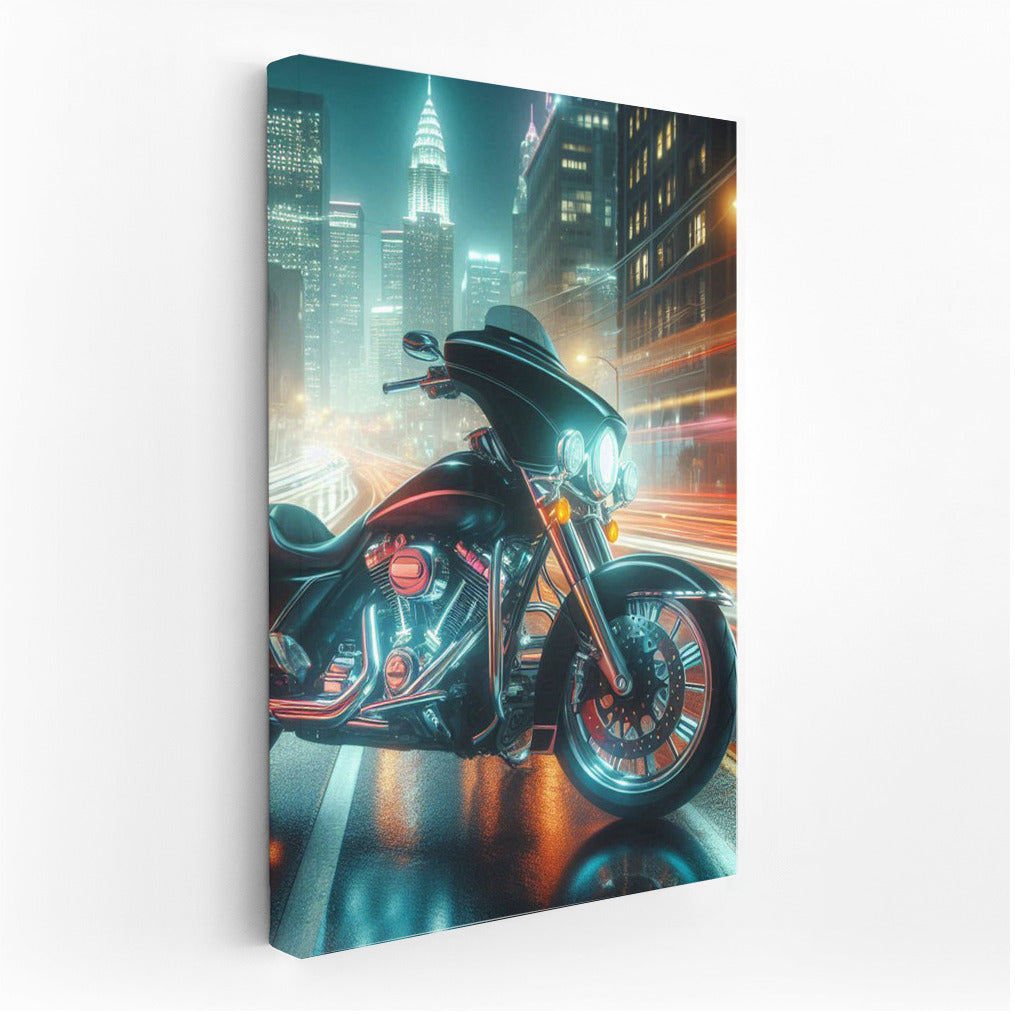 Neon Night: Touring Motorcycle in the Lights of the Metropolis