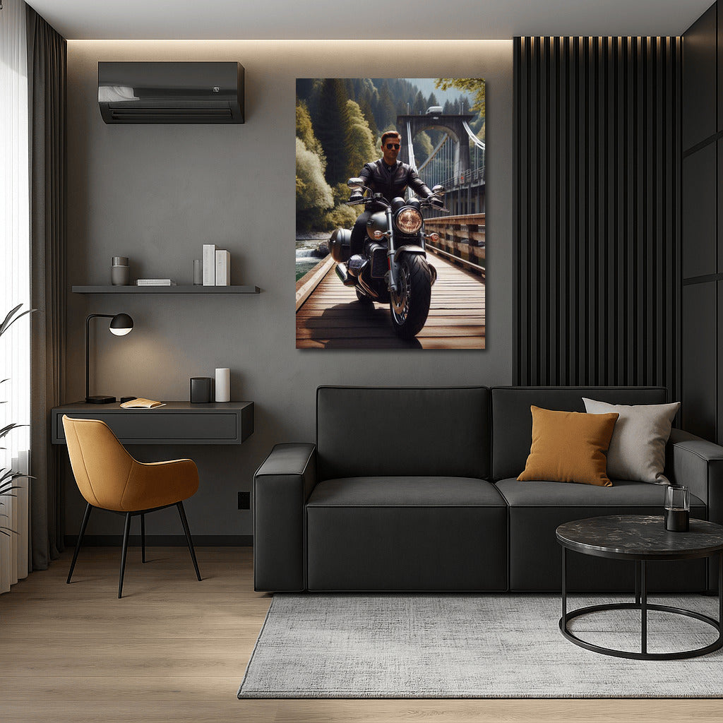 Touring Motorcycle on the Bridge: Freedom and Speed on the Journey