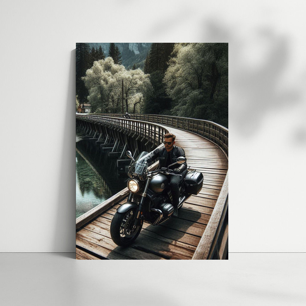 Touring Motorcycle on the Bridge: The Spirit of Freedom and Adventure