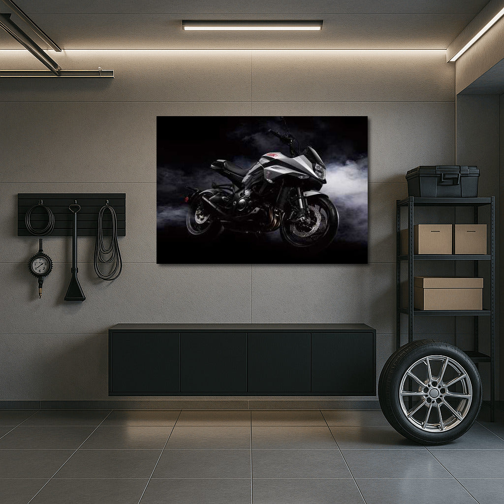 Speed Whirlwind: Suzuki Katana Motorcycle in Dynamics