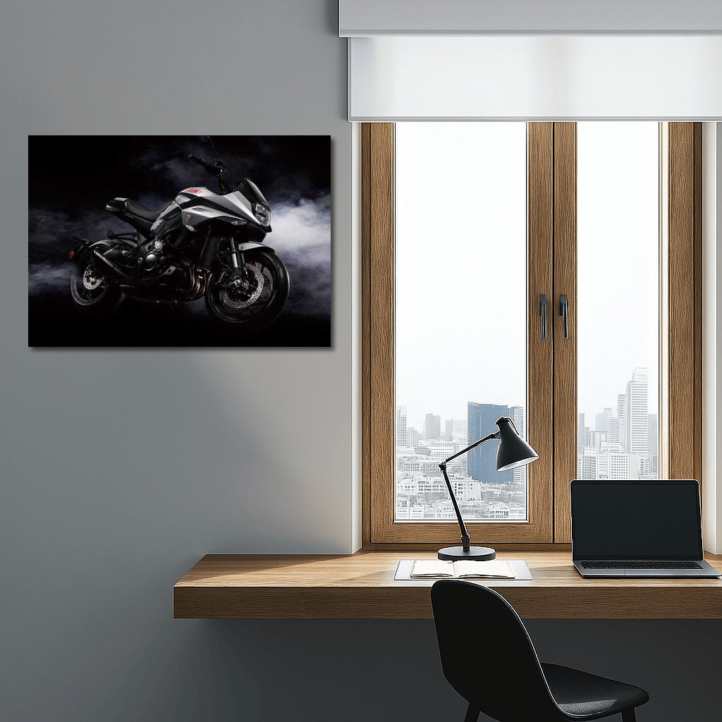 Speed Whirlwind: Suzuki Katana Motorcycle in Dynamics