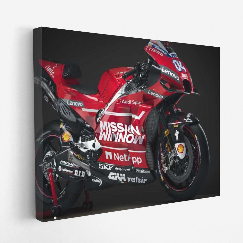 Speed and Adrenaline: Ducati Sports Bike in Bright Colors