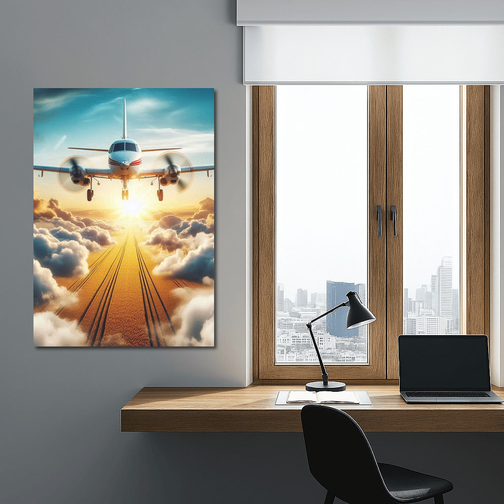 Wings of Freedom: Agricultural Plane in the Clouds