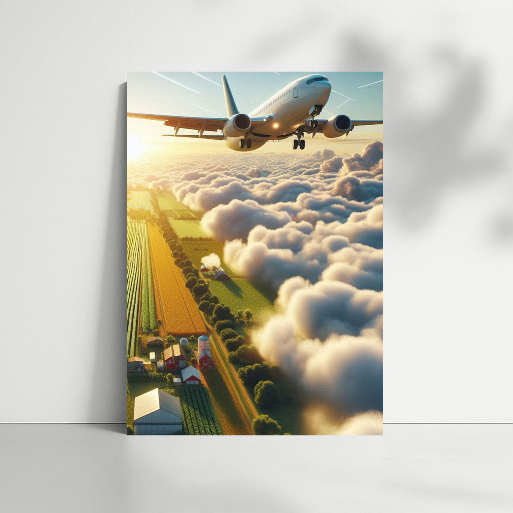 Agricultural Airplane in the Clouds: Flight Above the Earth