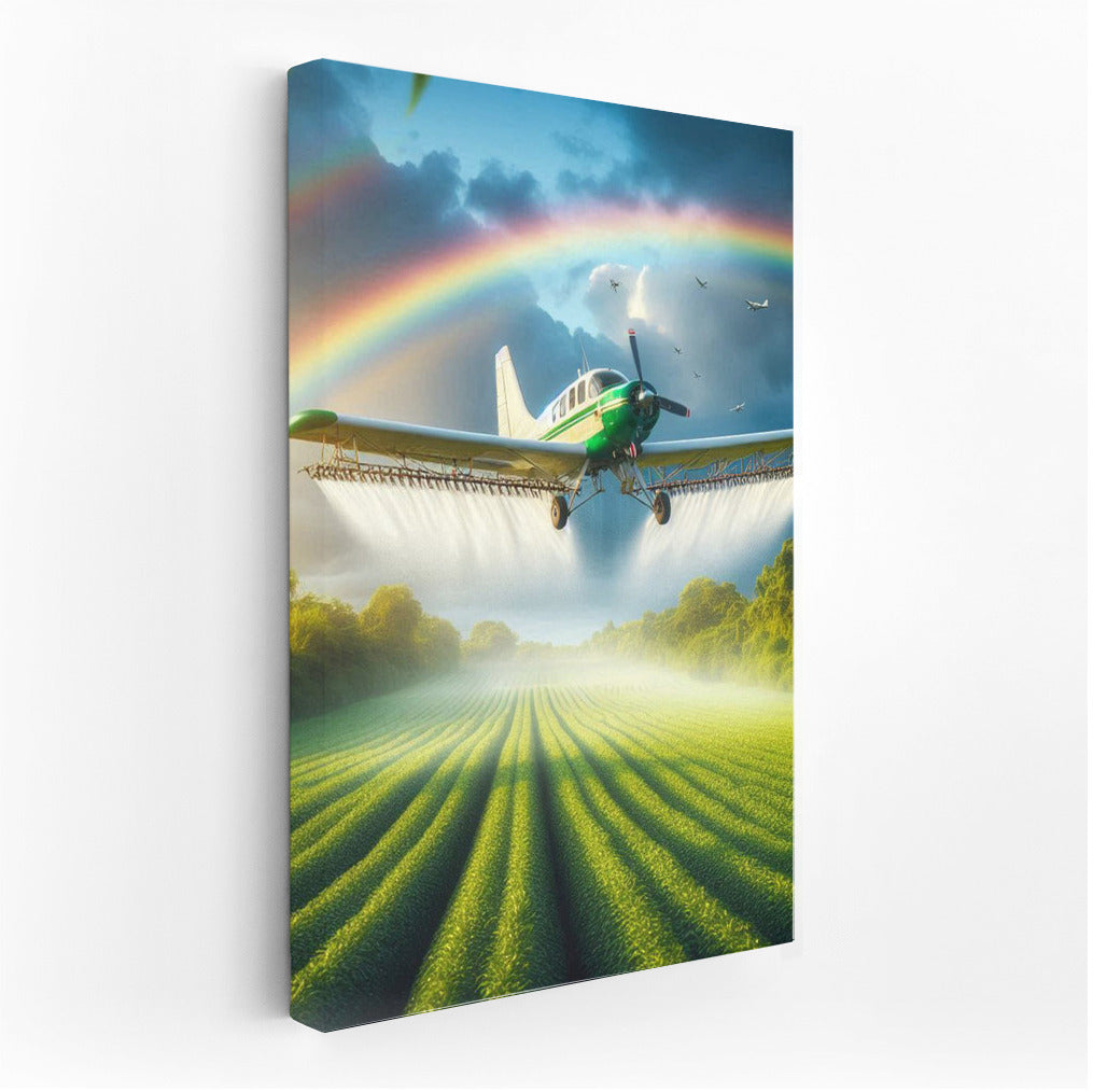 Rainbow Flight of Agroflight over the Golden Field