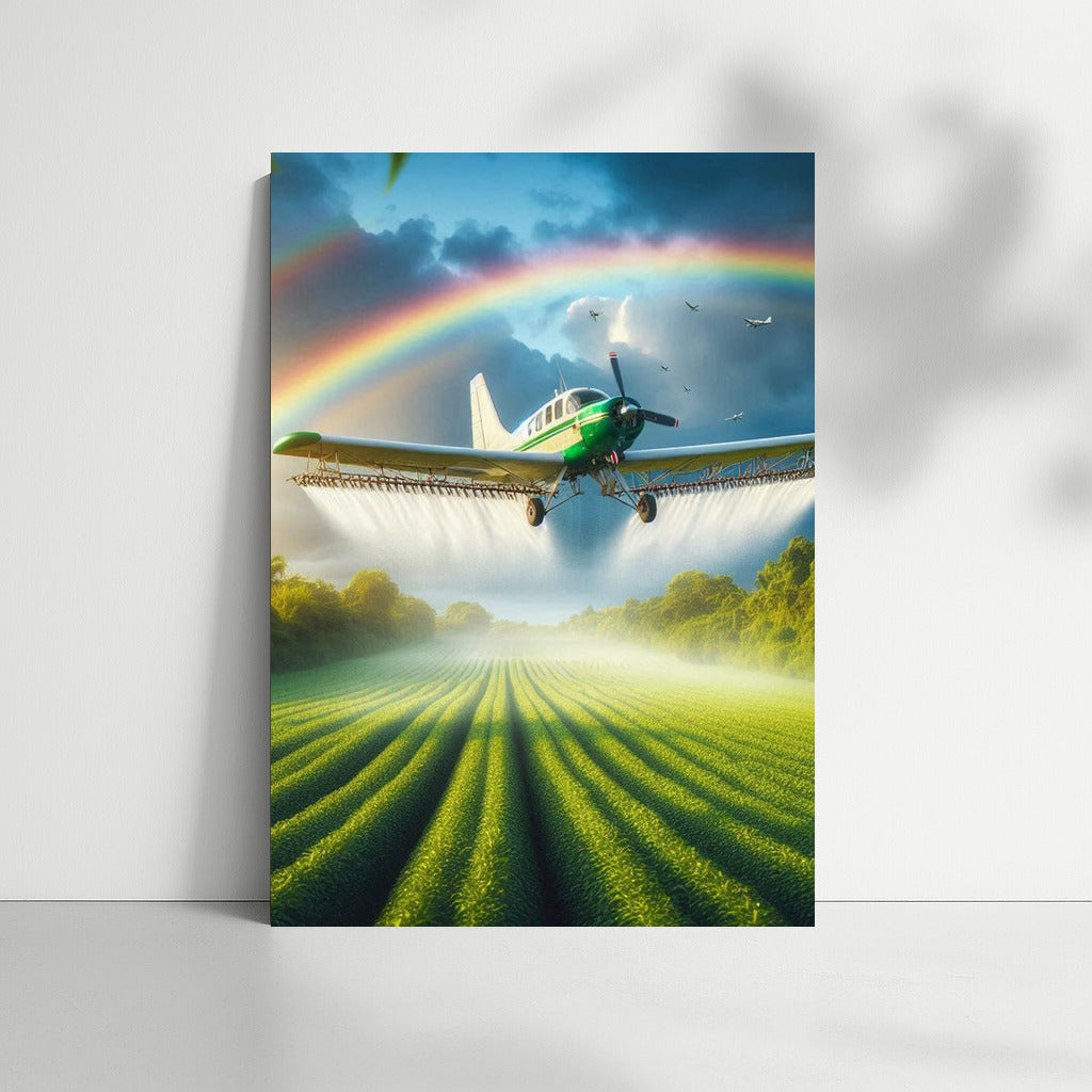 Rainbow Flight of Agroflight over the Golden Field