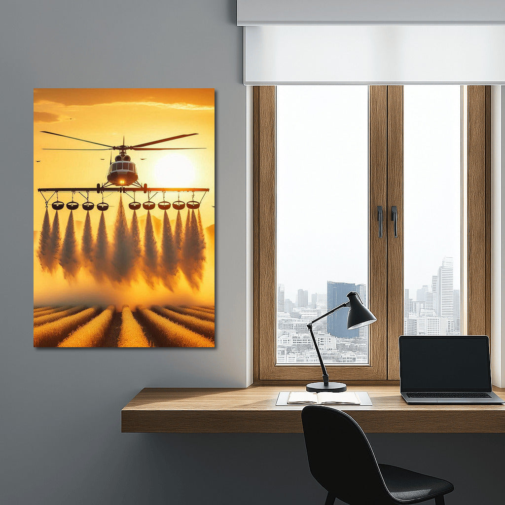 Morning Symphony: Agricultural Helicopters in Flight 3