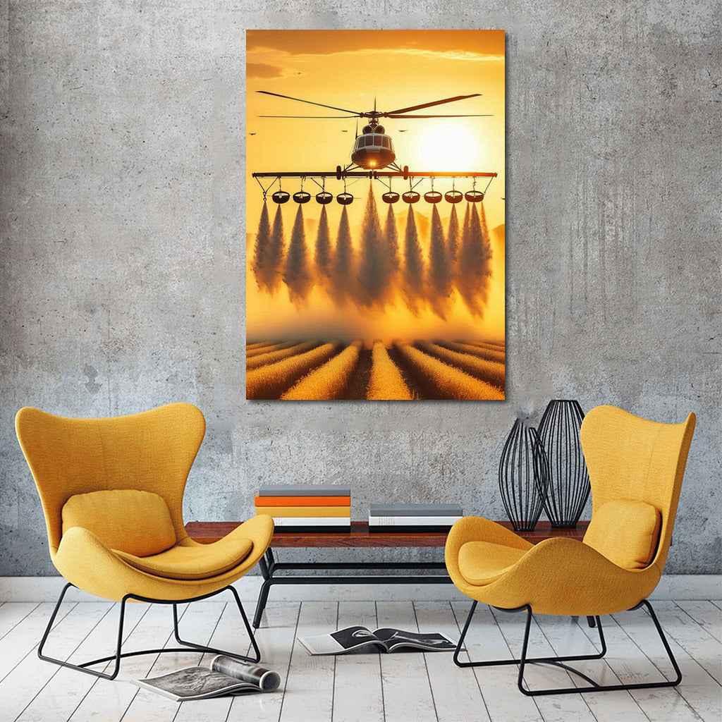 Morning Symphony: Agricultural Helicopters in Flight 3