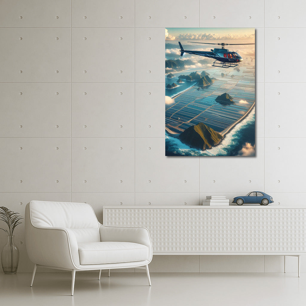 Helicopter over the Ocean: Modern Interior Decor
