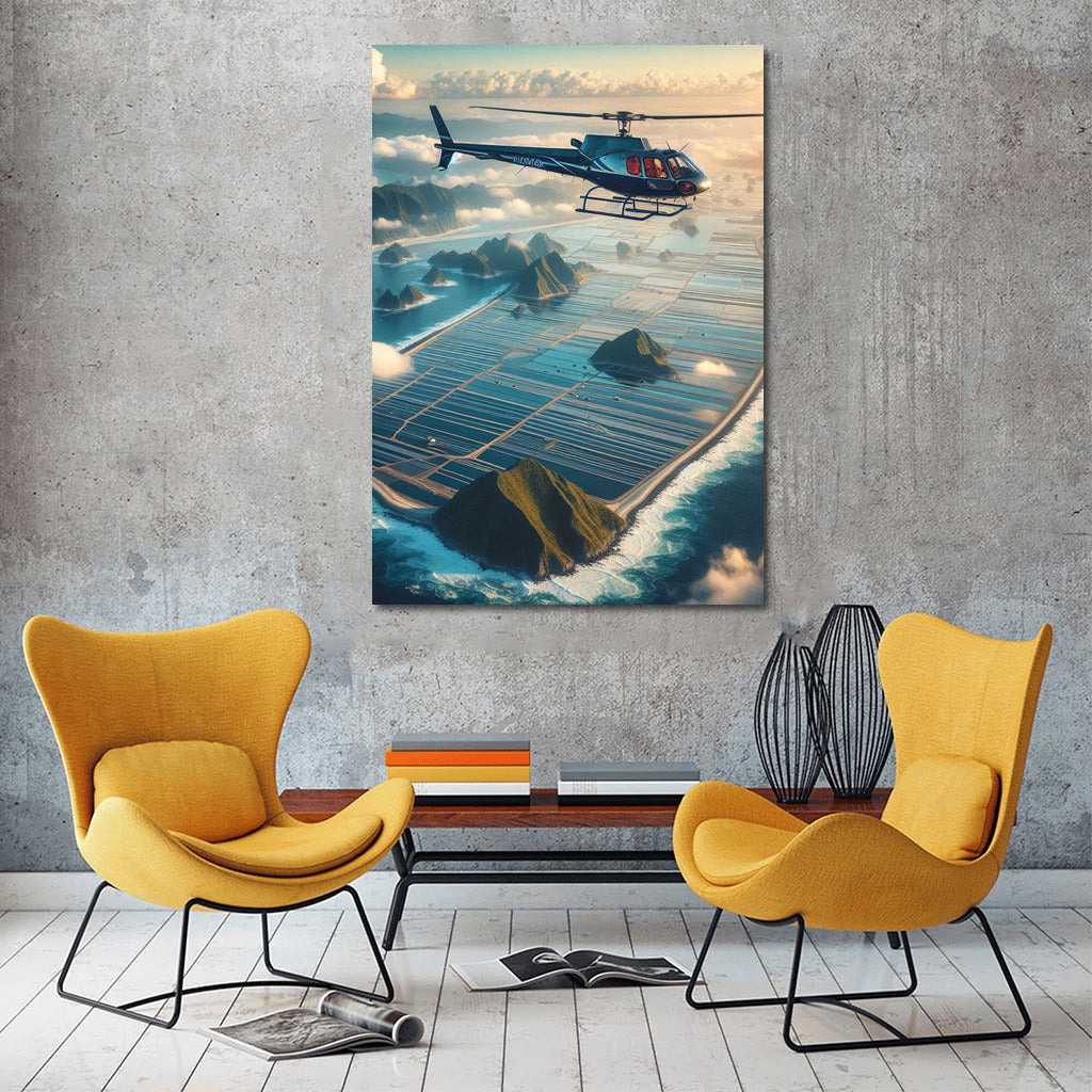 Helicopter over the Ocean: Modern Interior Decor