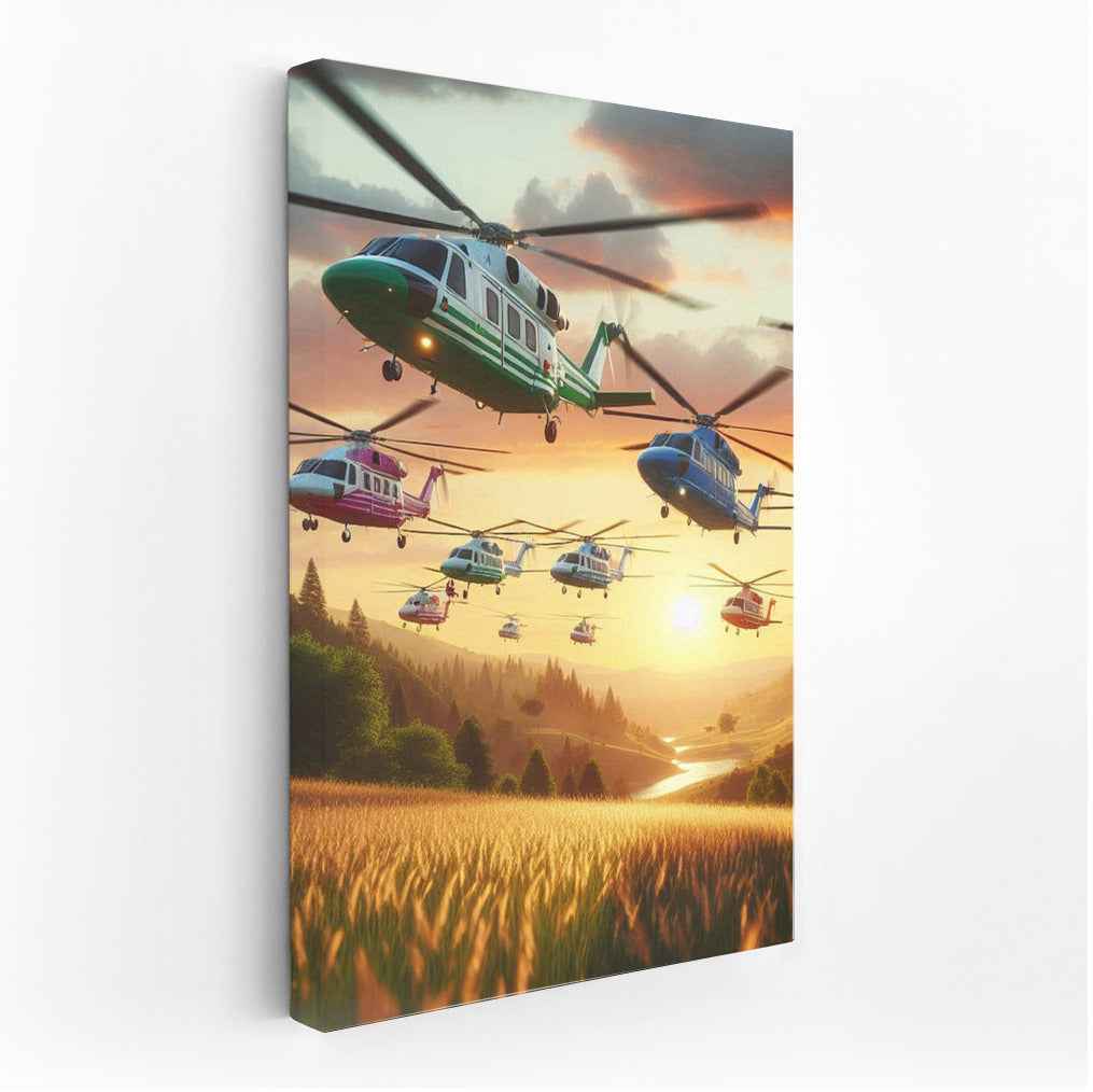 Winged Help Over Mountain Sunset: Air Ambulances in Action