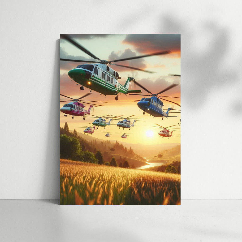 Winged Help Over Mountain Sunset: Air Ambulances in Action