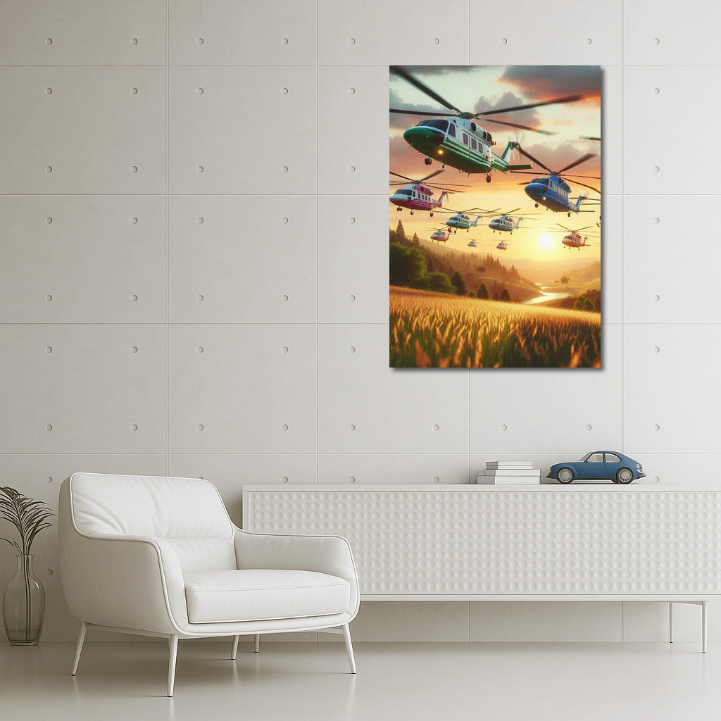 Winged Help Over Mountain Sunset: Air Ambulances in Action