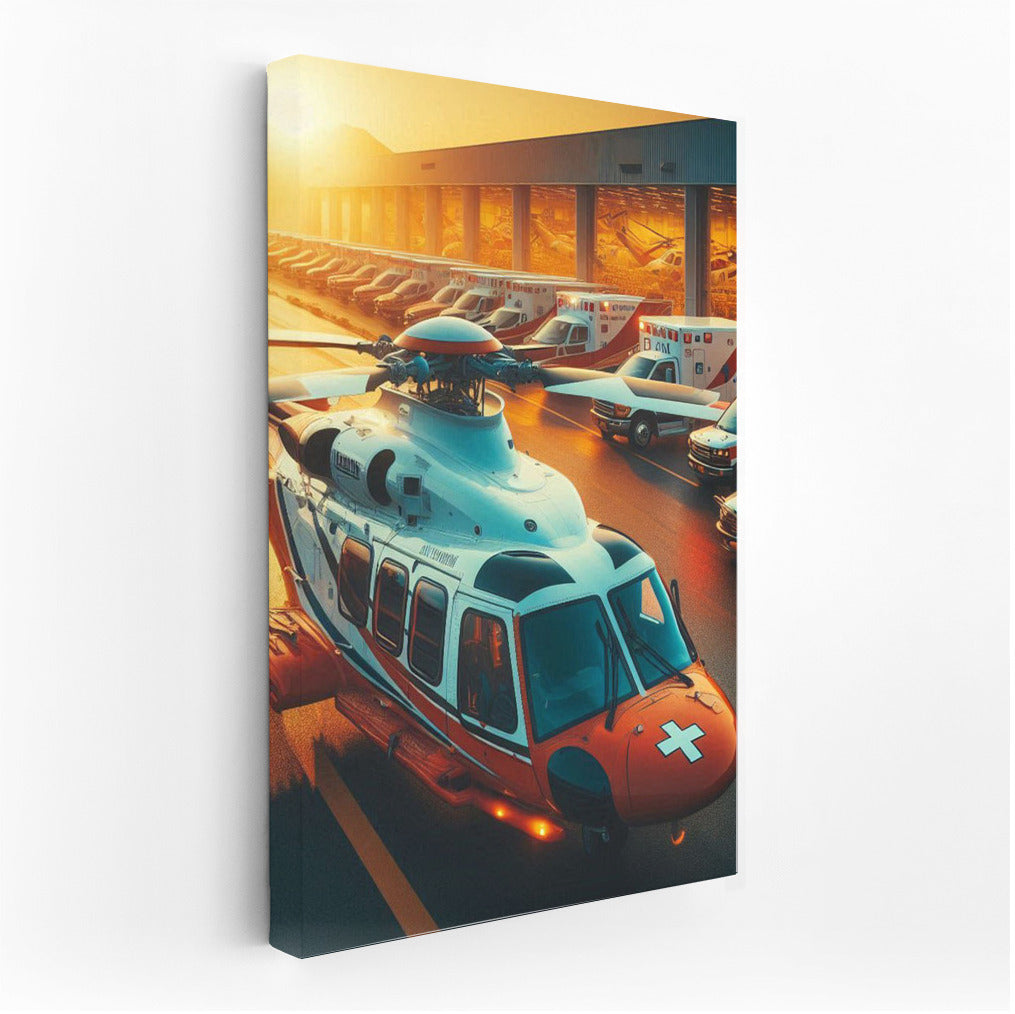 Sunset Rescue Mission: Airfield Ambulance Helicopter